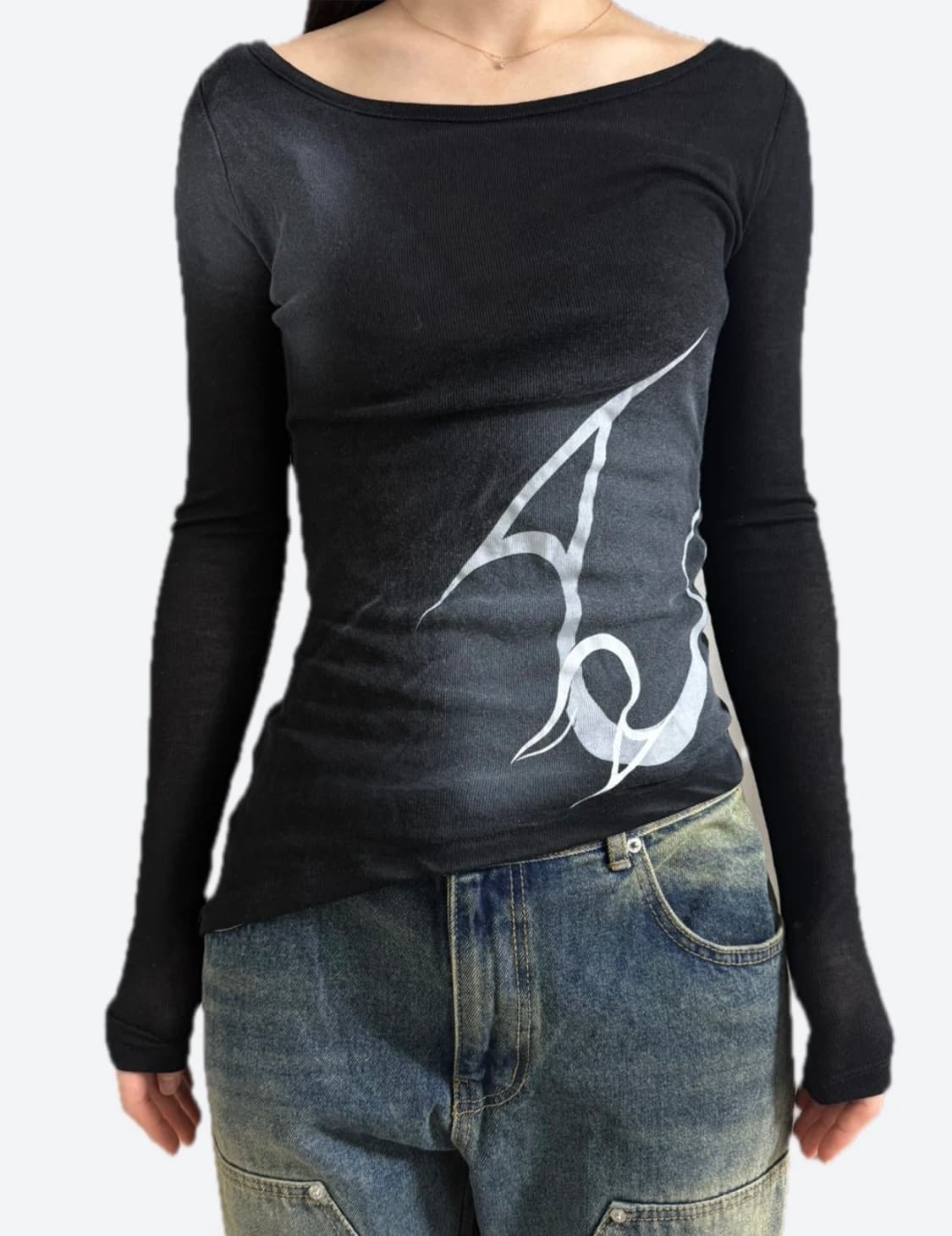 언발 롱 슬리브 상품이미지1