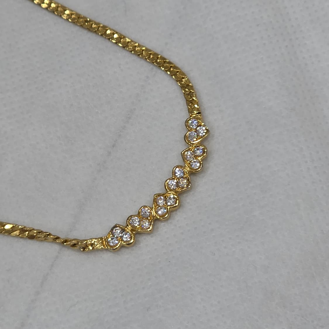 지방시 금장 하트 큐빅 목걸이 상품이미지3