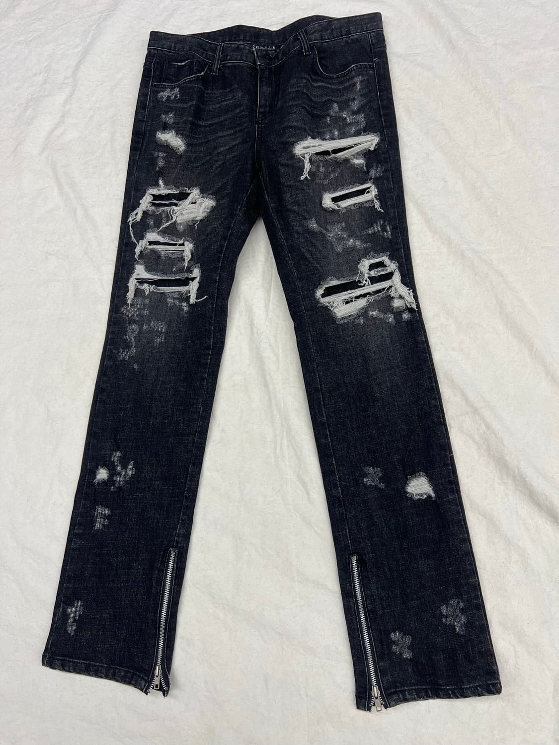 옆지퍼 블랙진 상품이미지9