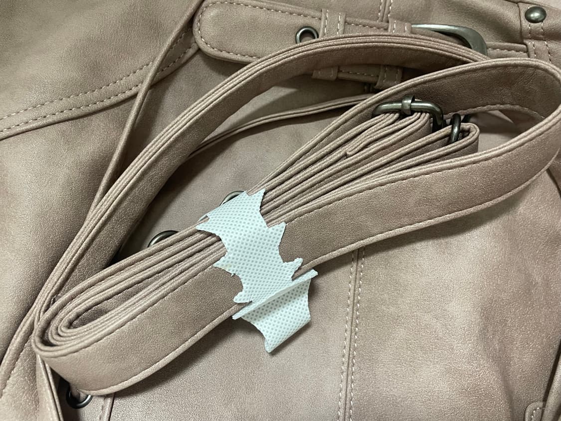 팬시클럽 벨티드 워싱 레더백 베이비 핑크 상품이미지6