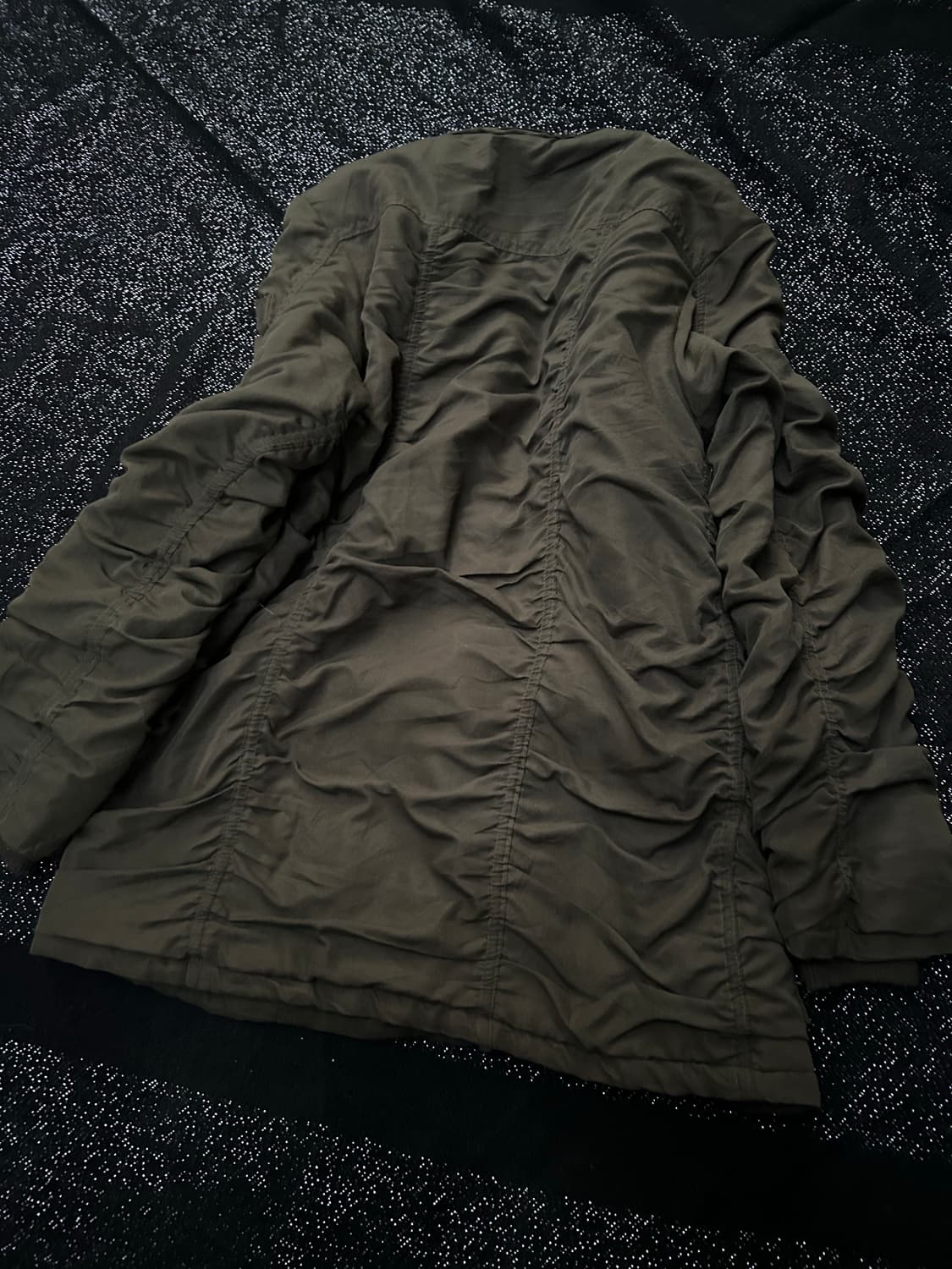 *rare design* 2000s Y2K 카키 셔링자켓  상품이미지3