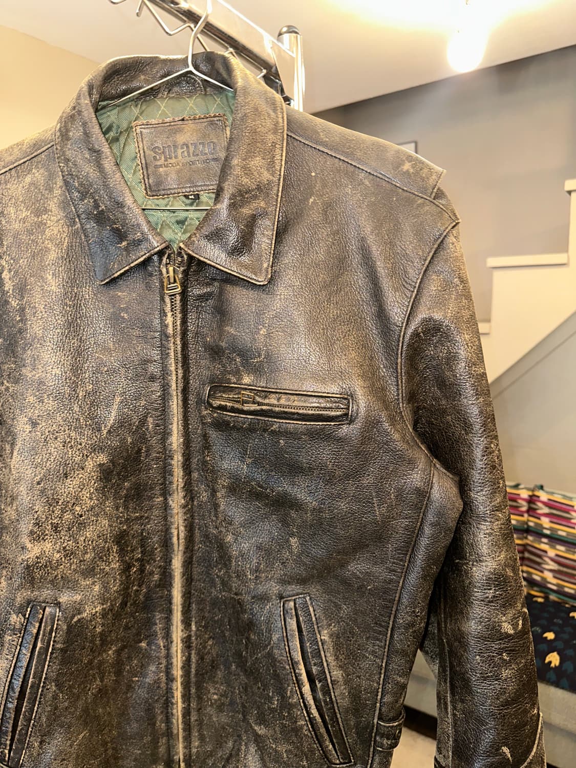 90’s Japanese Cow-leather aging jacket 상품이미지5