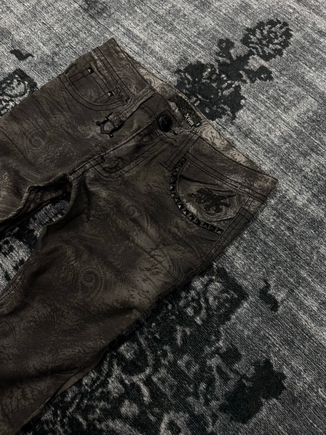 Xfrm 00s dust grey paisley vkei slim pan 상품이미지4