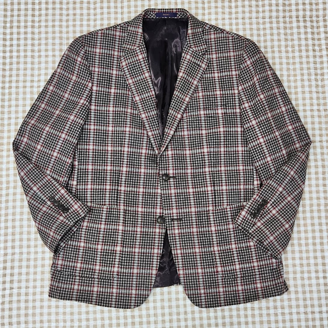 바쏘 울 캐시미어 블레이저 자켓 남자100 상품이미지1