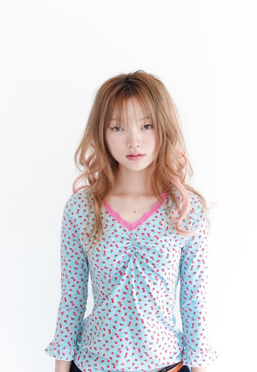 샵페어리 리틀 스트로베리 레이스 탑 상품이미지1