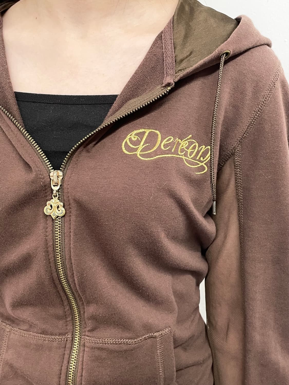 y2k 메쉬 자수 디테일 후드집업 *레어 상품이미지3