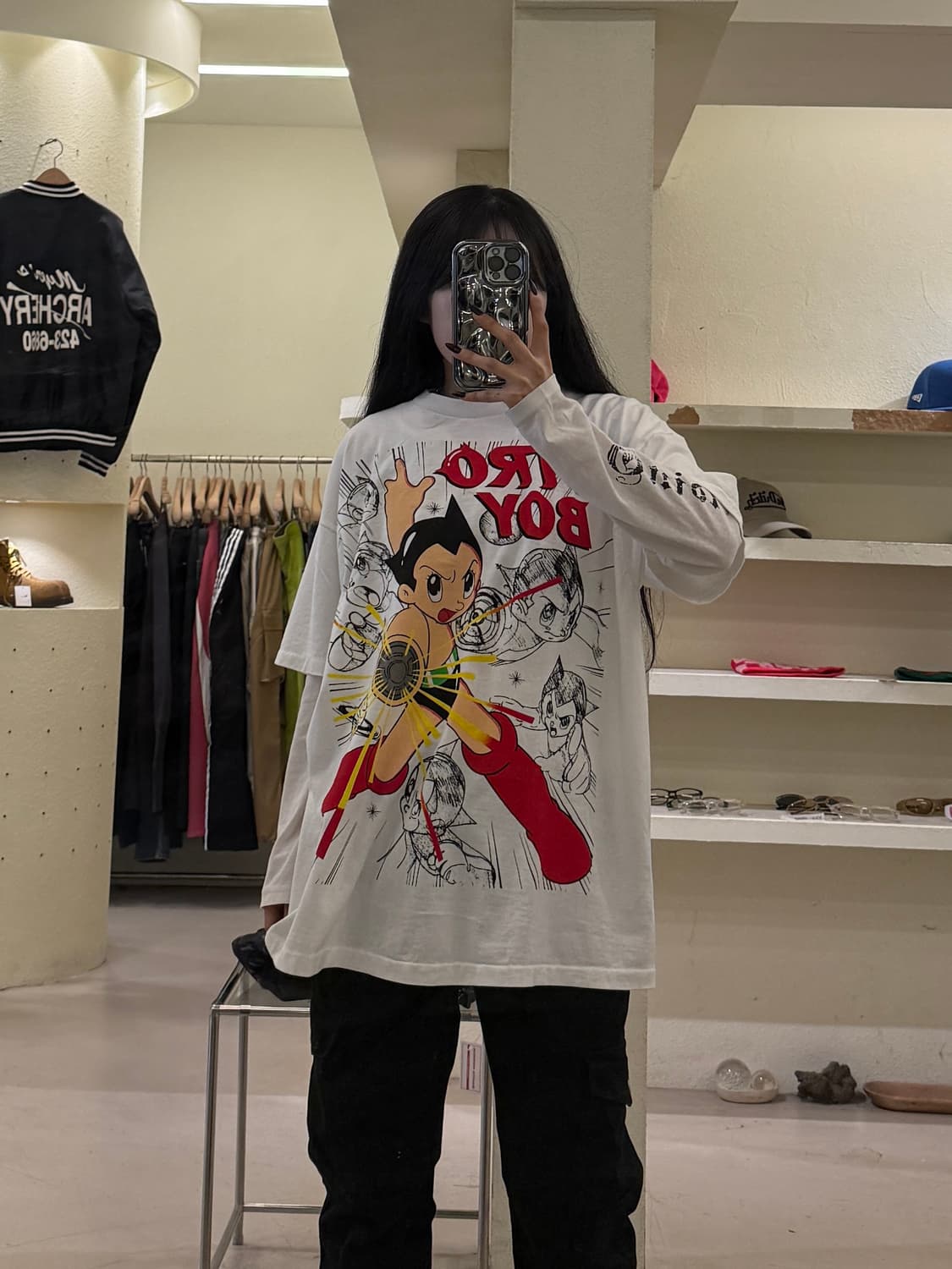 빈티지 우주소년 아톰 프린팅 반팔 티셔츠 U1401 상품이미지1