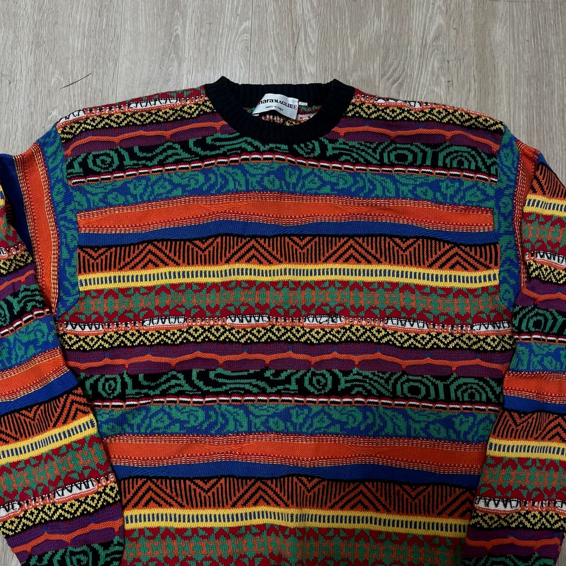 나라까미체 이태리 라운드 쿠지 니트 L/100  상품이미지2