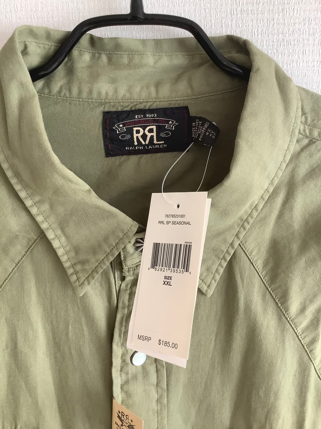 2XL RRL 더블알엘 슬림핏 트윌 웨스턴 셔츠 카키 올리브 상품이미지2