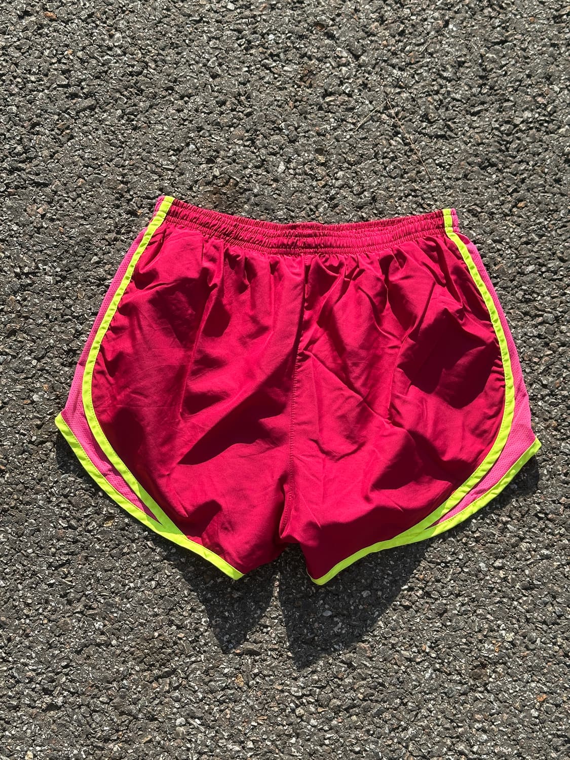 [M] 나이키 여성 레드 핑크 사이드 러닝 쇼츠 반바지 상품이미지6