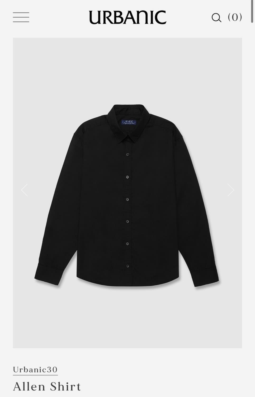얼바닉 allen shirt black 상품이미지1