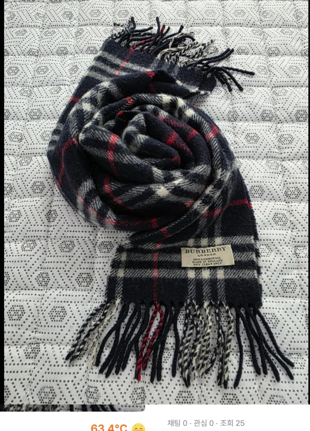 버버리 램스울 체크 머플러 상품이미지1
