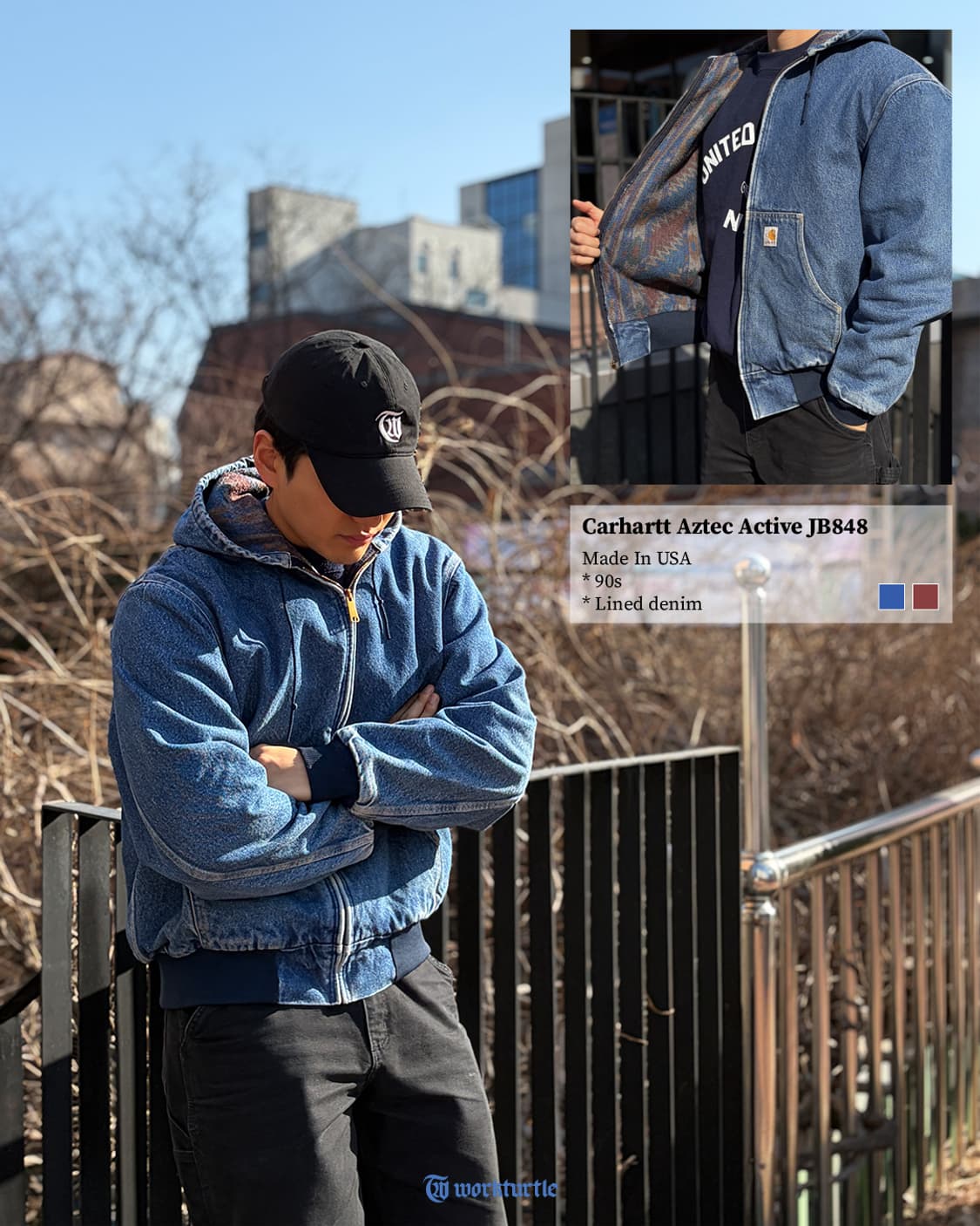 90s 칼하트 아즈텍 액티브 JB848 L USA🇺🇸 상품이미지2