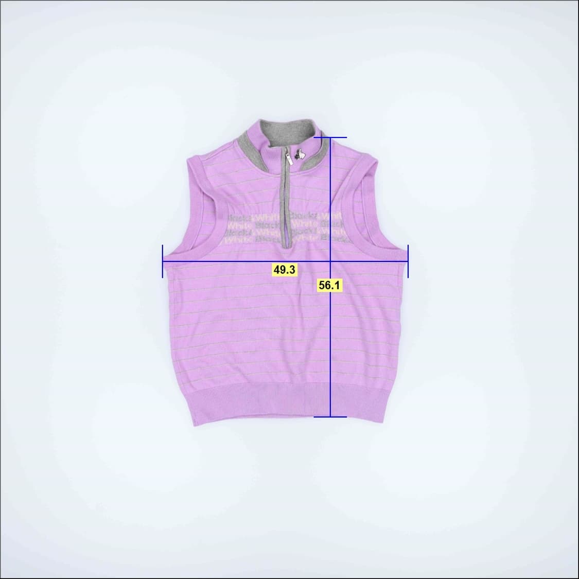 [L] 블랙앤화이트 여성 니트조끼 1222H1 상품이미지5