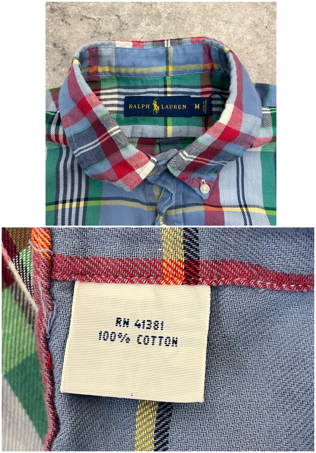 폴로 랄프로렌 체크 포켓 셔츠 스카이블루 M #csz3023 상품이미지4