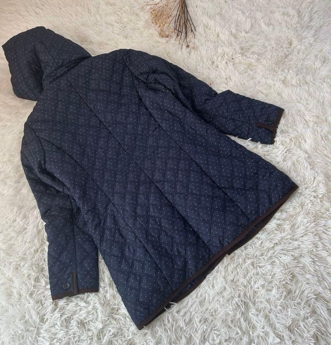 네이비 도트 땡땡이 퀄트자켓 상품이미지3