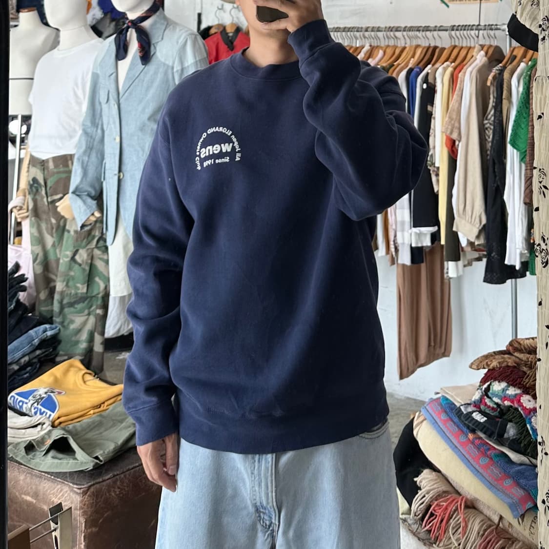 (착용컷) FRUIT OF THE LOOM 스웻 셔츠 (남성용 105) 상품이미지3