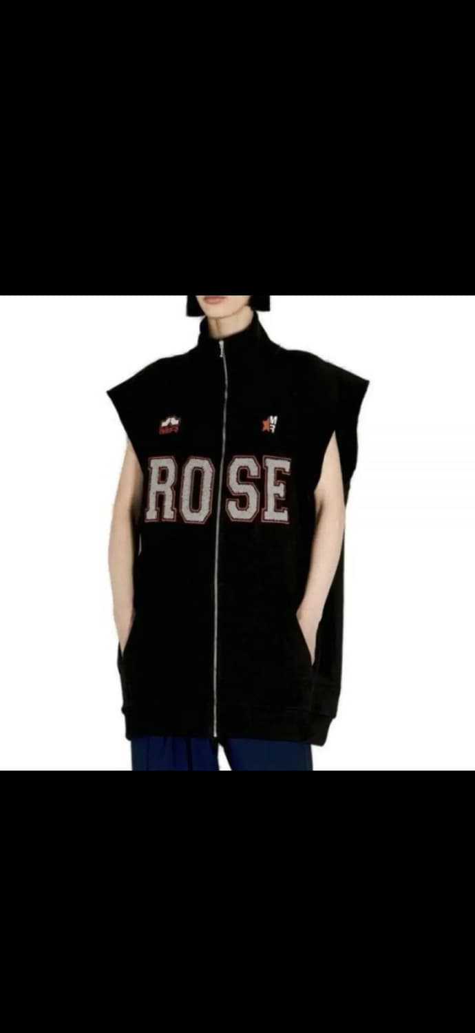 마틴로즈 집업 니트 하이넥 베스트 블랙 XL 상품이미지6