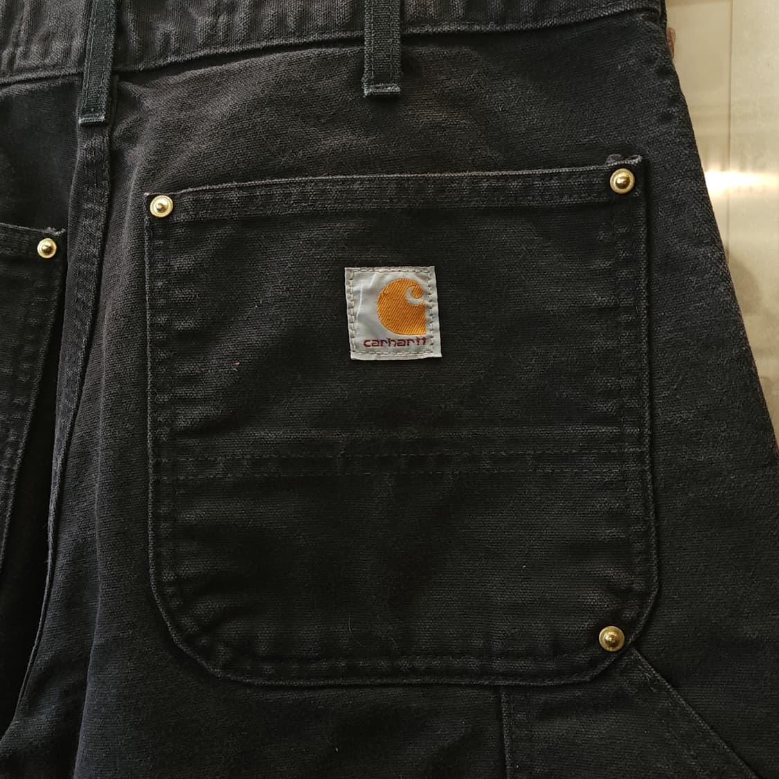 칼하트 더블니 블랙 칼하트 워크팬츠 BK BK 32x32 상품이미지10
