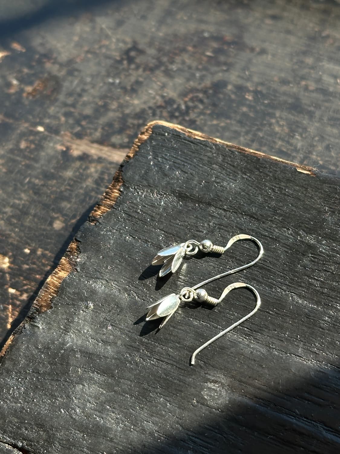 Dainty Tulip Bud Drop 925 Silver Hook Ea 상품이미지3