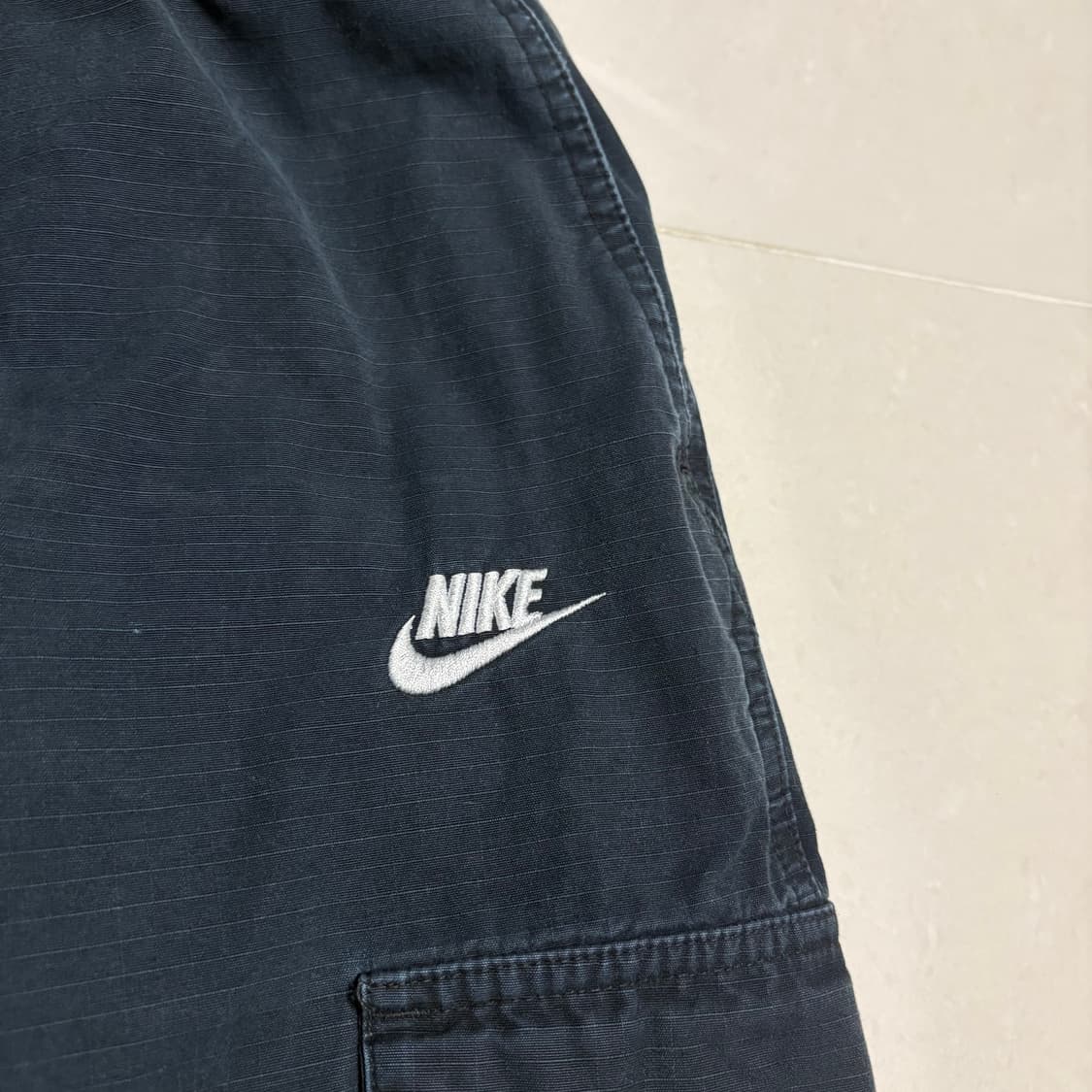 정품 나이키 립스탑 블랙 카고팬츠 밴딩 바지 상품이미지5