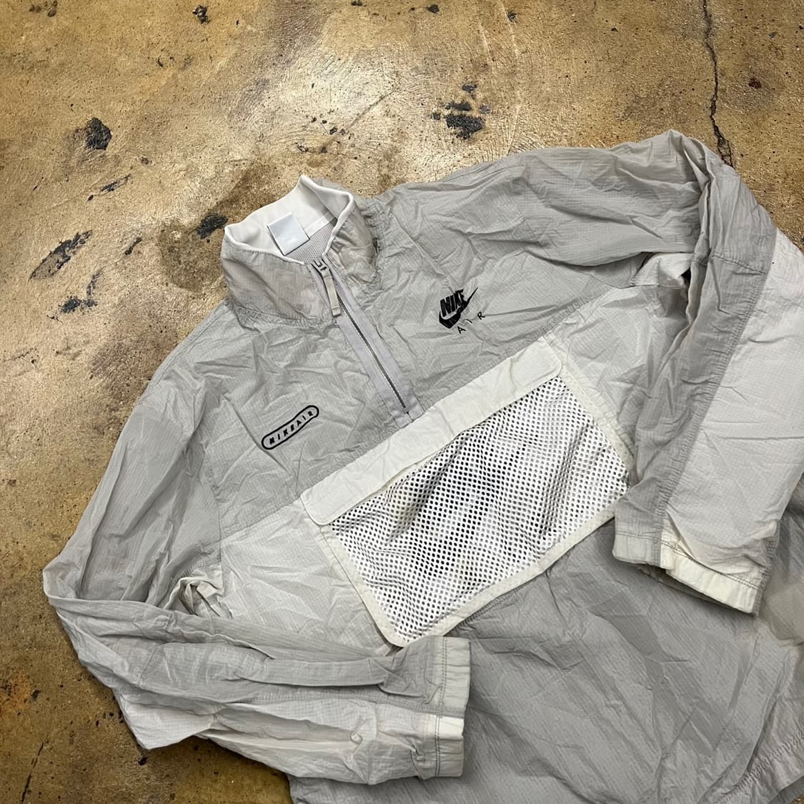 [정품/L] 나이키 AIR 하프집업 바람막이 실버 b16 상품이미지1