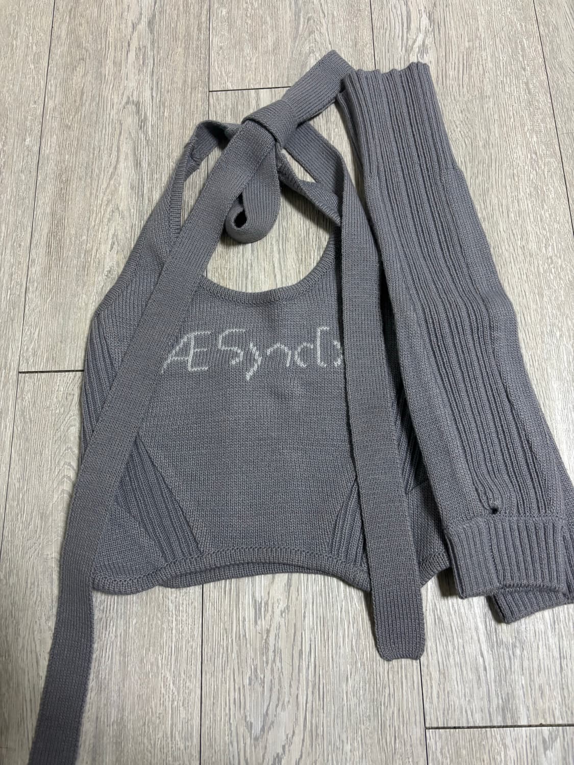 Aesynctx KNIT SLEEVELESS W/ ARM WARMERS 상품이미지2