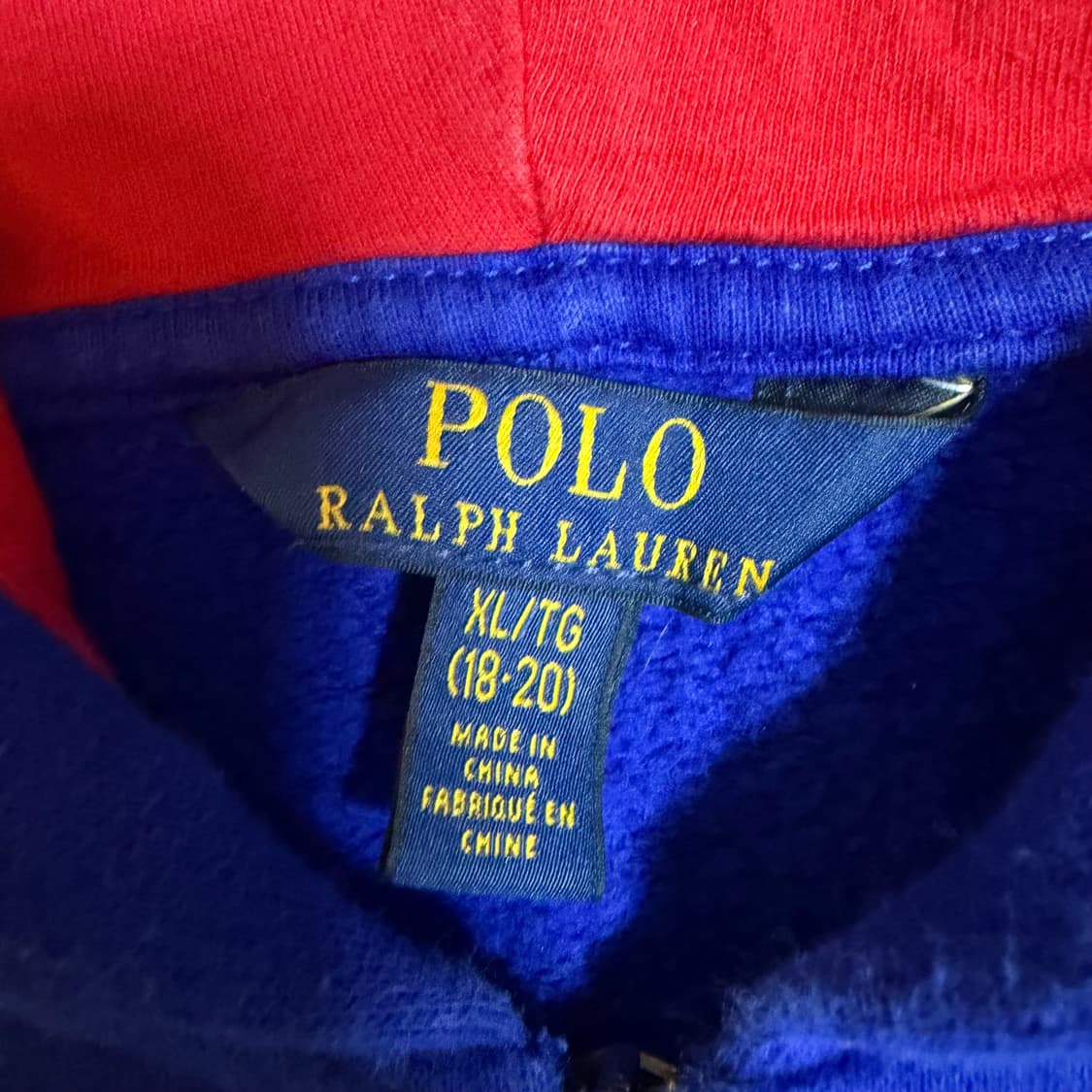 폴로 랄프로렌 블루 후드집업 xl 상품이미지3