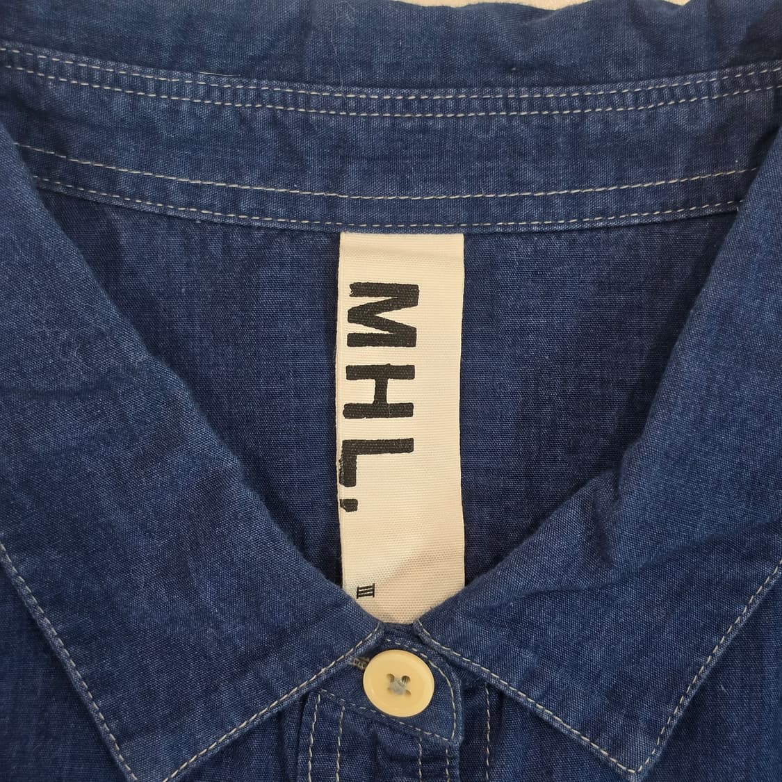 [MHL] 코튼 블루 워크 셔츠 상품이미지4