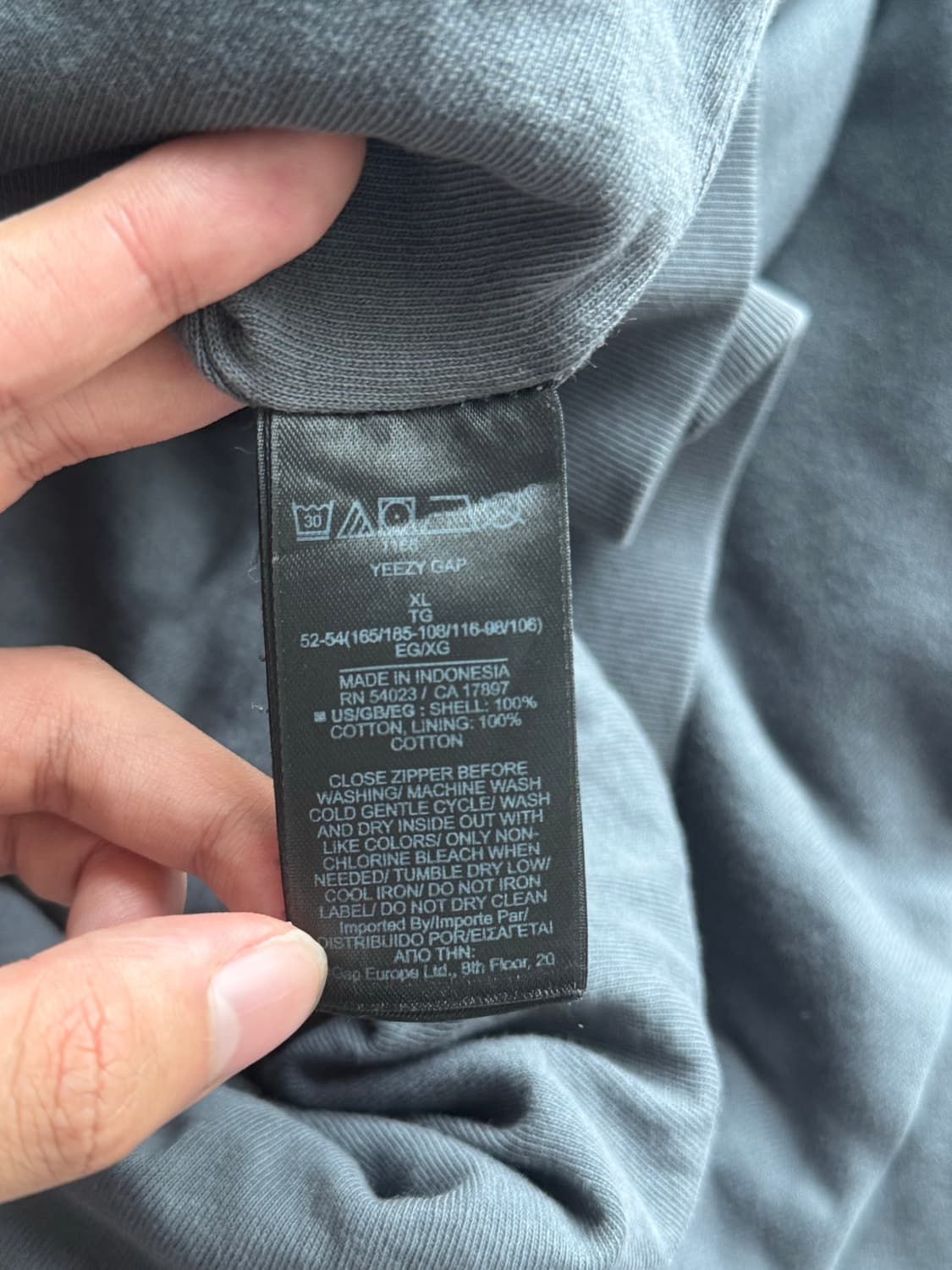 이지갭 후드집업 다크 그레이 XL 상품이미지4