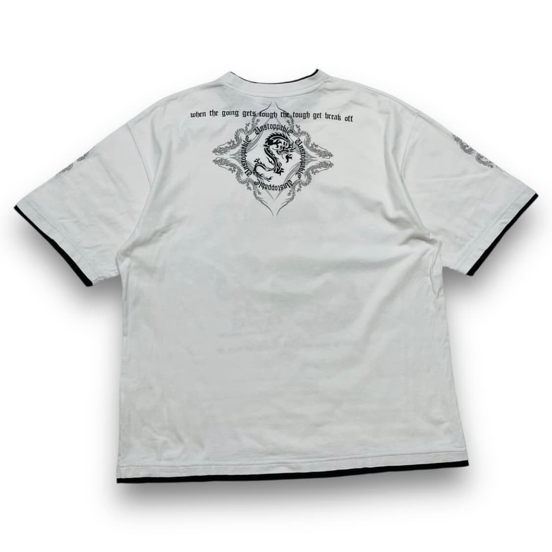 Break Off 트라이벌 드래곤 타투 스트릿 반팔 티셔츠 상품이미지4