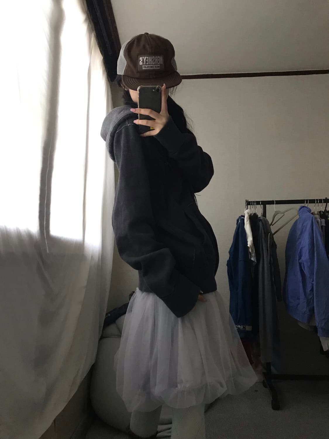 아베크롬비 그레이 버건디 후드집업 상품이미지4