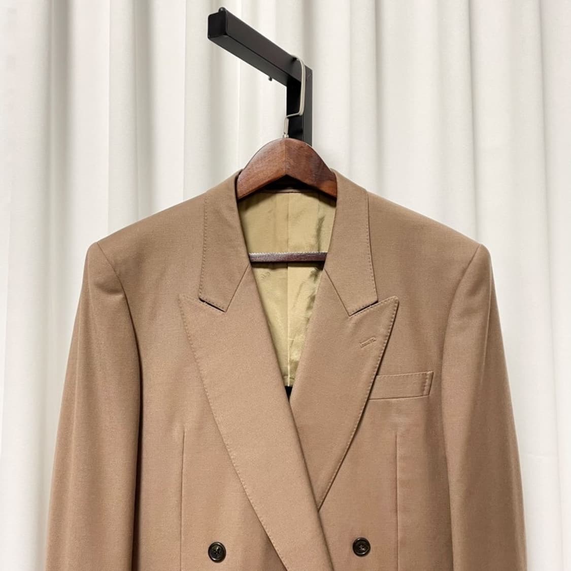 정품 랑방 베이지 더블 자켓  상품이미지2