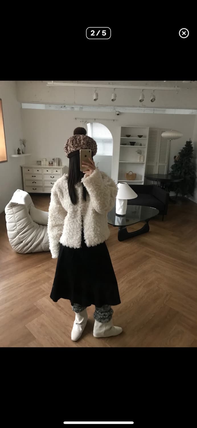 아이보리 에코퍼 자켓 상품이미지2