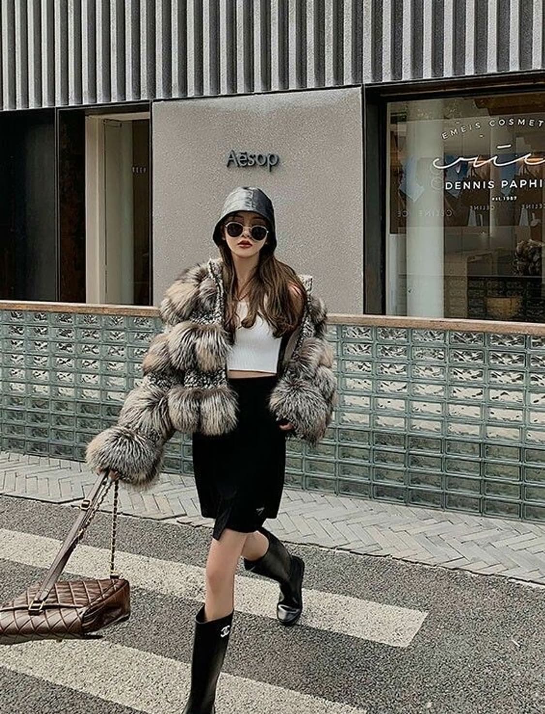 샤넬 런웨이 폭스퍼 자켓 상품이미지1