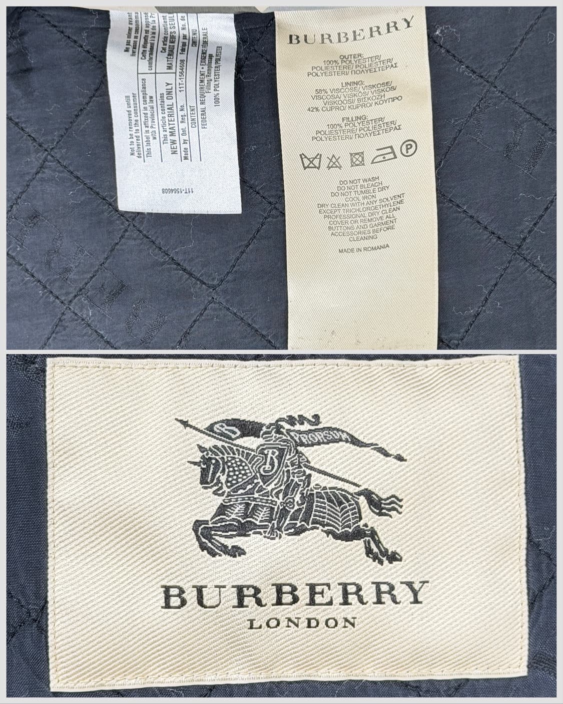 버버리 런던 체크 퀼팅 자켓 상품이미지8