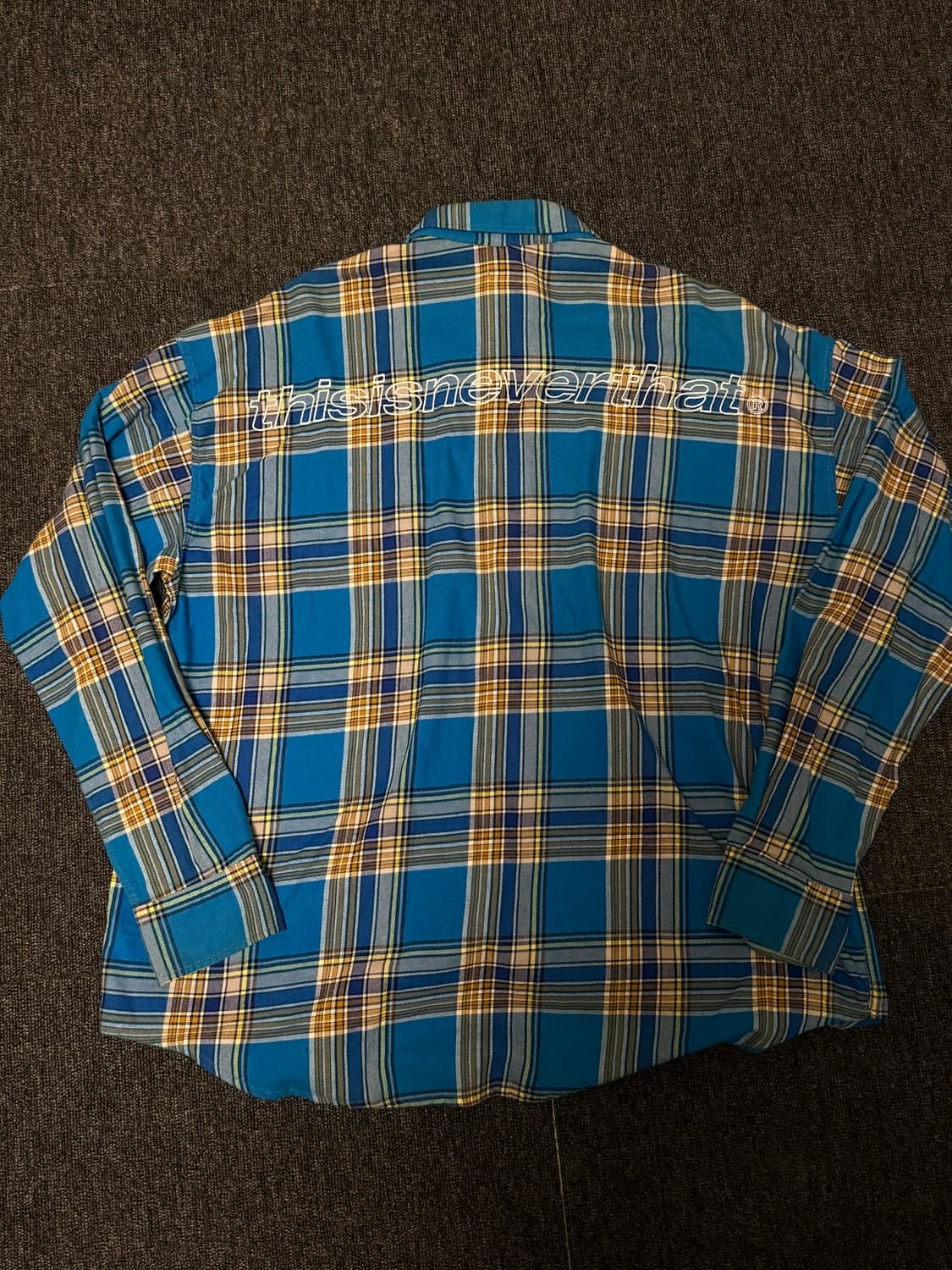 [M] 디스이즈네버댓 체크 셔츠 블루 상품이미지2
