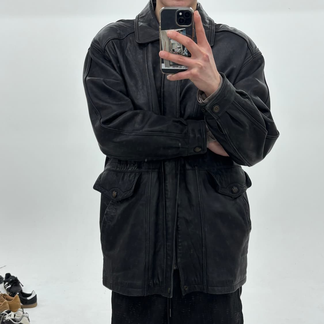 vtg lambskin zp carcoat 상품이미지1