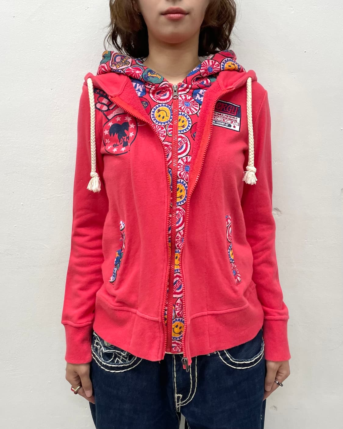American Flag Double Red Hooded Zip-Up 상품이미지2
