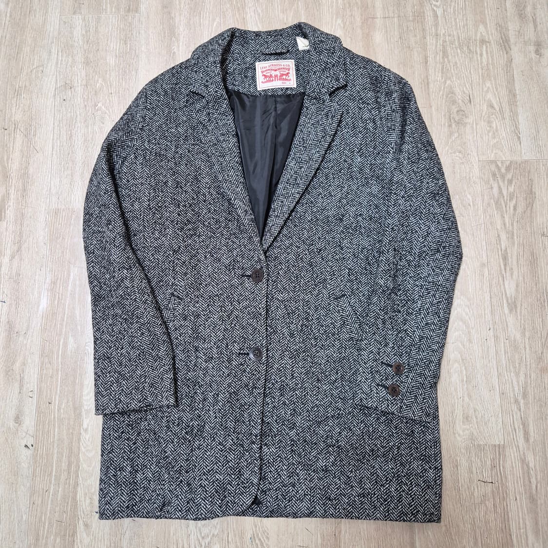 리바이스 스탠다드 모직 싱글 코트 상품이미지1