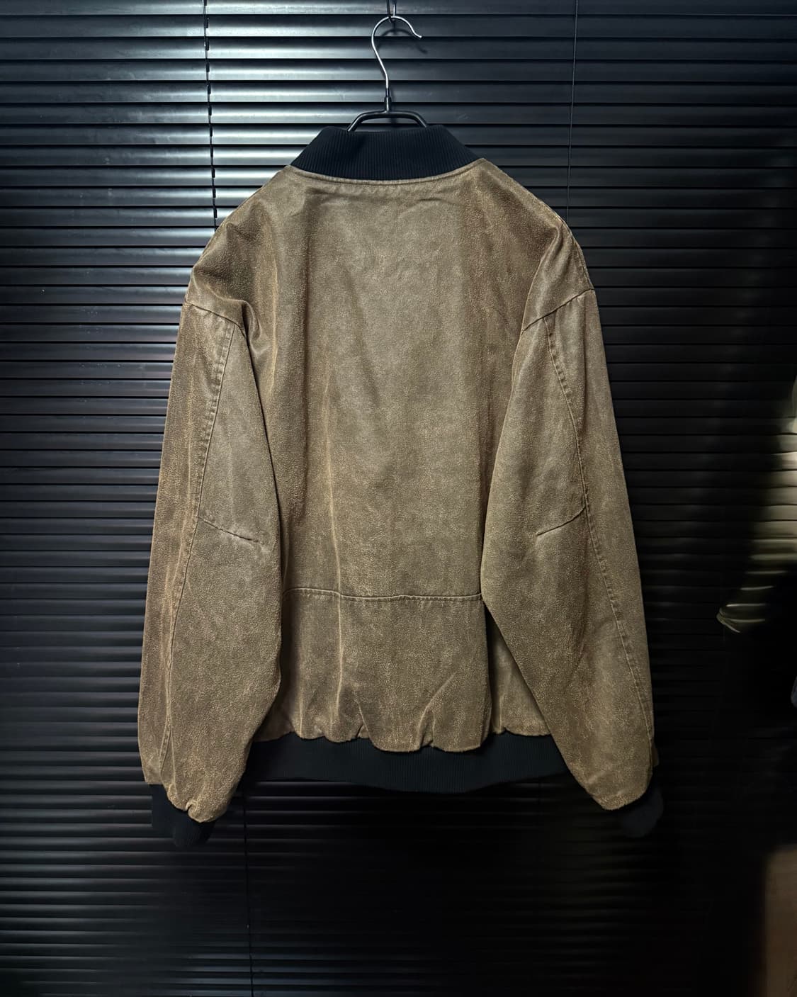 노운 브라운 갈색 빈티지 스웨이드 봄버 블루종 항공 점퍼 ma-1 가죽 상품이미지6