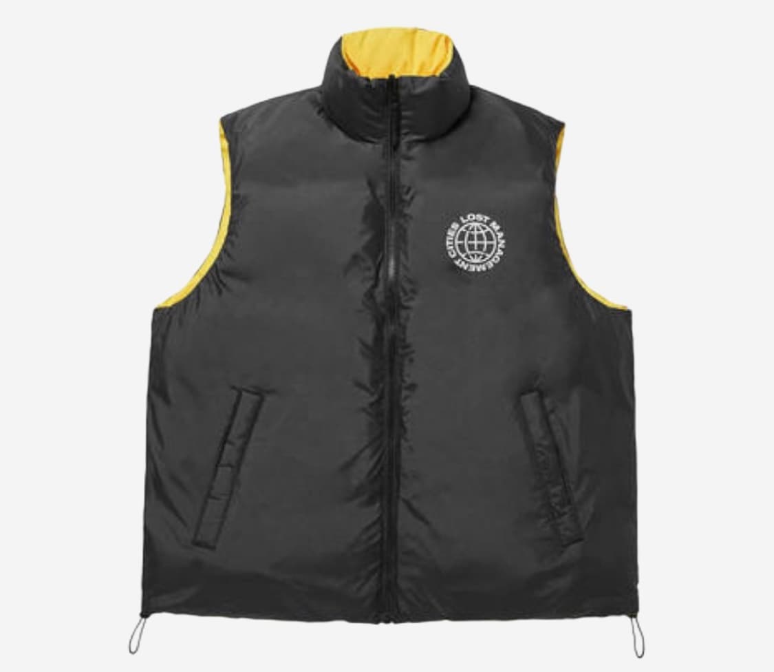 아이앱 스튜디오 x LMC 옐로우 & 블랙 리버시블 다운 베스트 상품이미지4