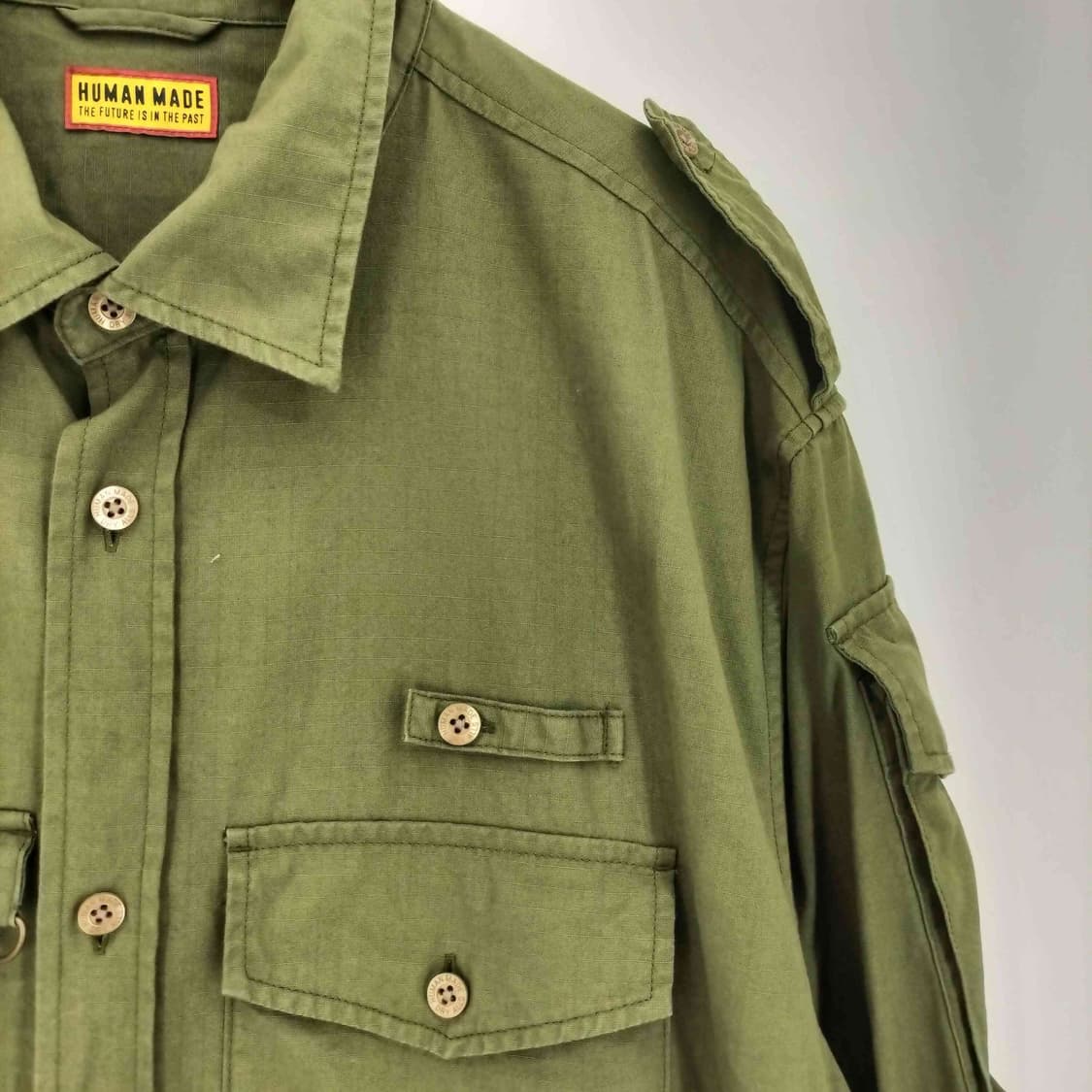 휴먼 메이드 카메라맨 셔츠 올리브 드랩 상품이미지4