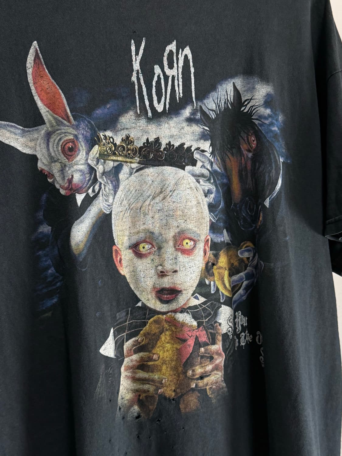 00’s 빈티지 콘 티셔츠 Korn 밴드 티셔츠 밴드티 하드페이딩 상품이미지5