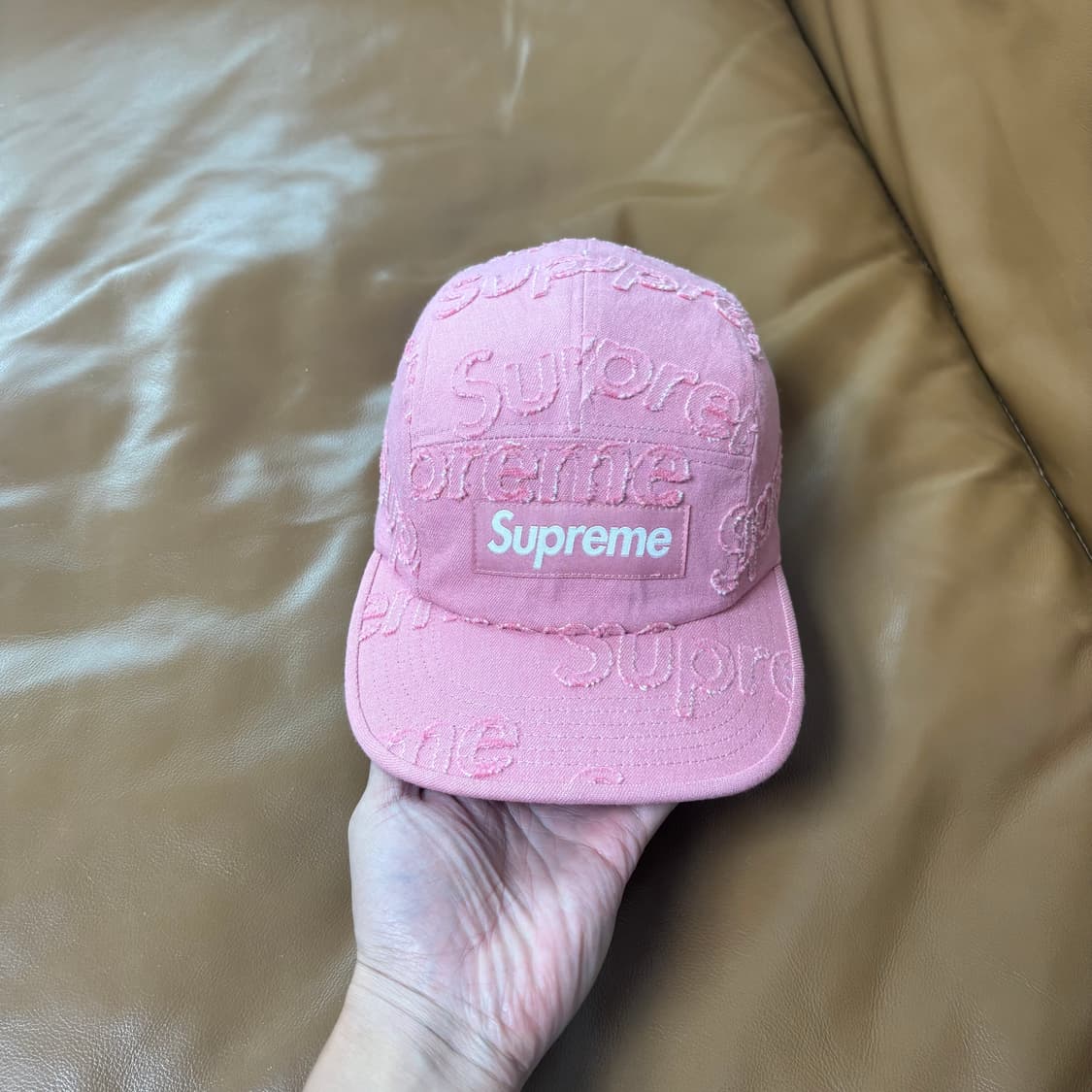 Supreme 슈프림 워시드 핑크 캠프캡 모자 (Washed Pink 상품이미지2