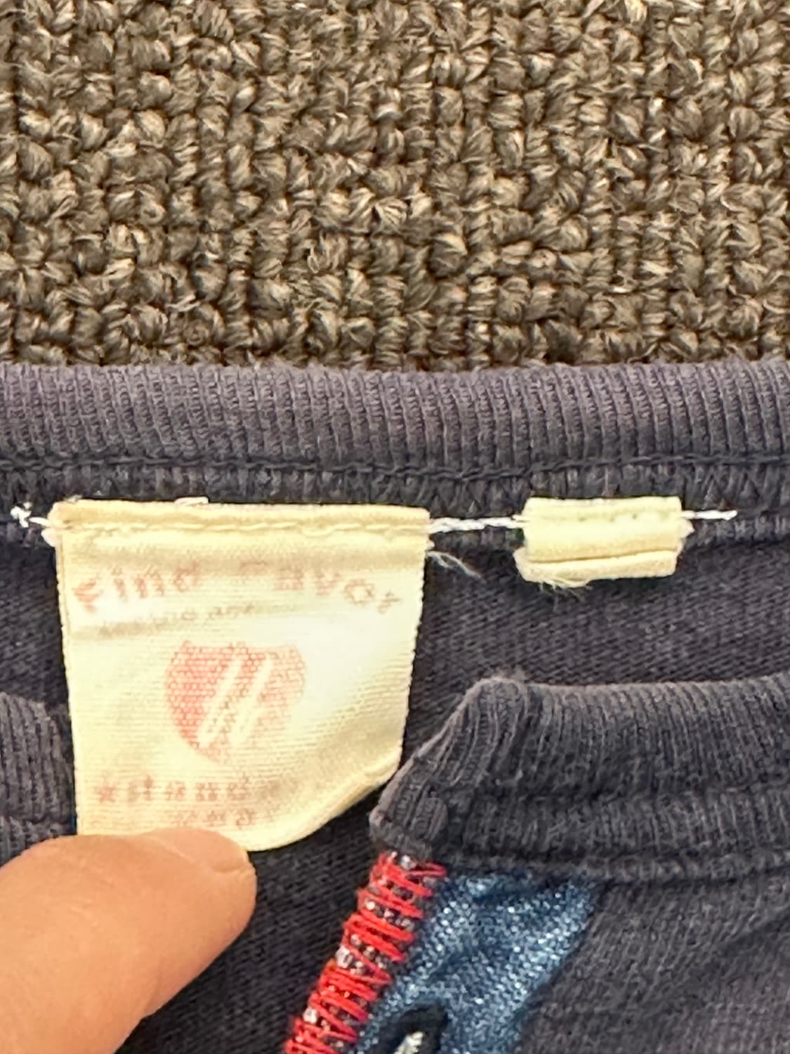 L)Japanese vintage 후면 프린팅 네이비 헨리넥 롱슬리브 상품이미지6