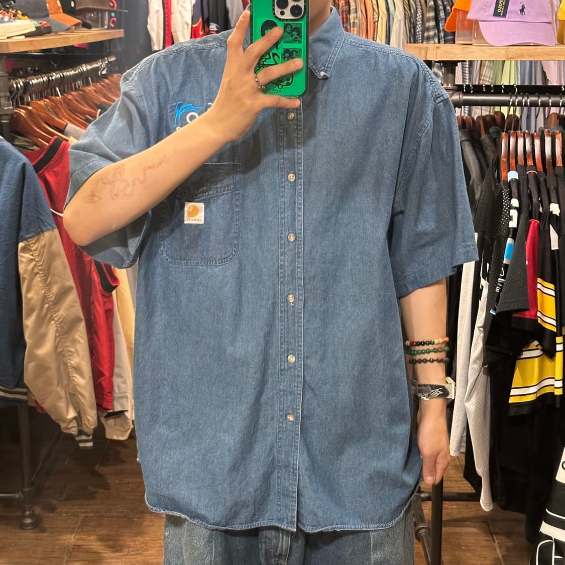 [HI] 칼하트 반팔 데님셔츠 상품이미지2