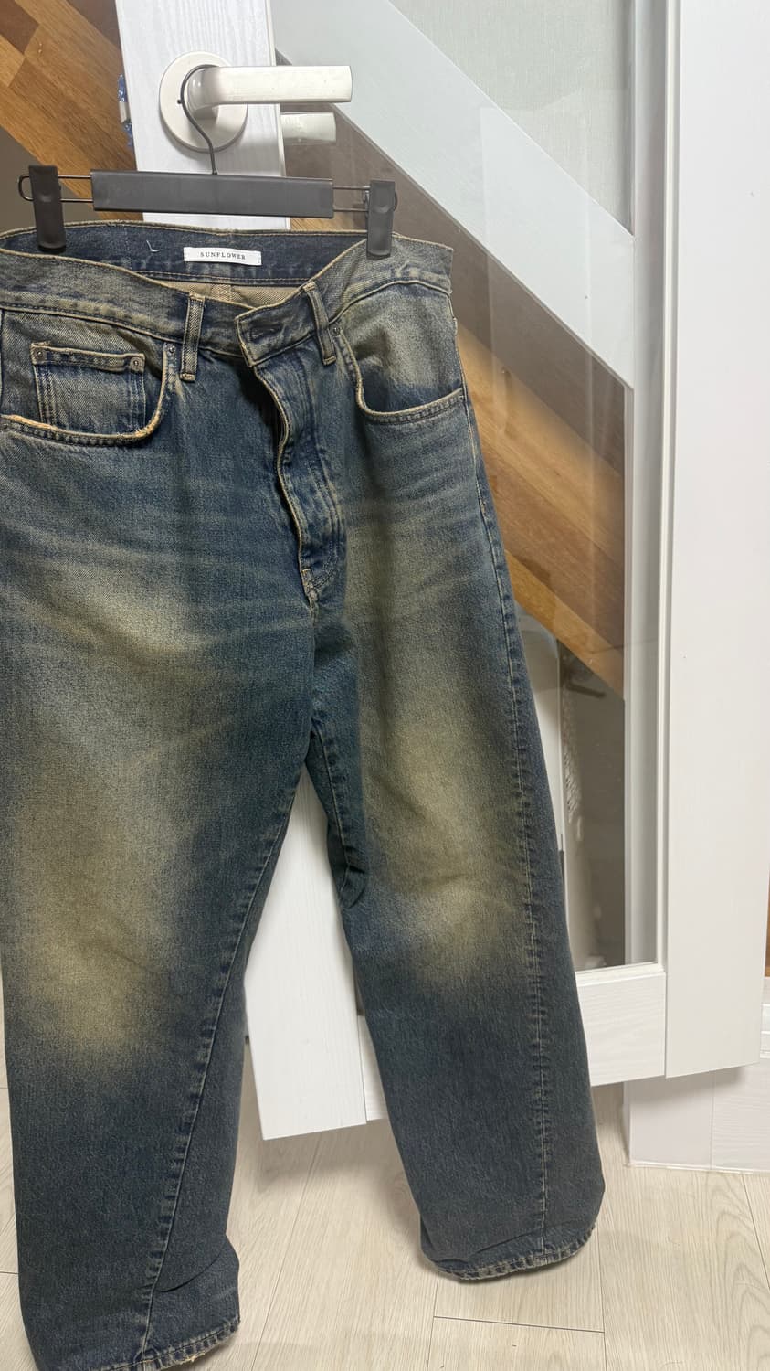 선플라워 와이드 트위스트 블루 데님 팬츠 상품이미지6