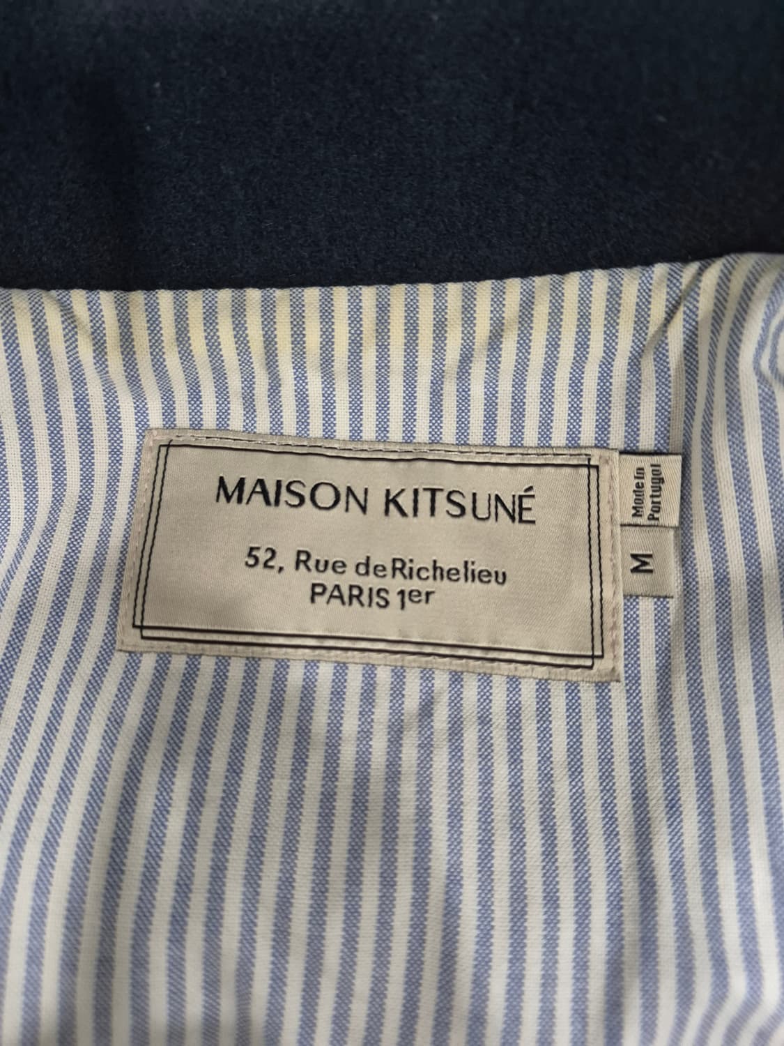 메종 키츠네 네이비 울 스타디움 자켓 남성 95~100사이즈 상품이미지6