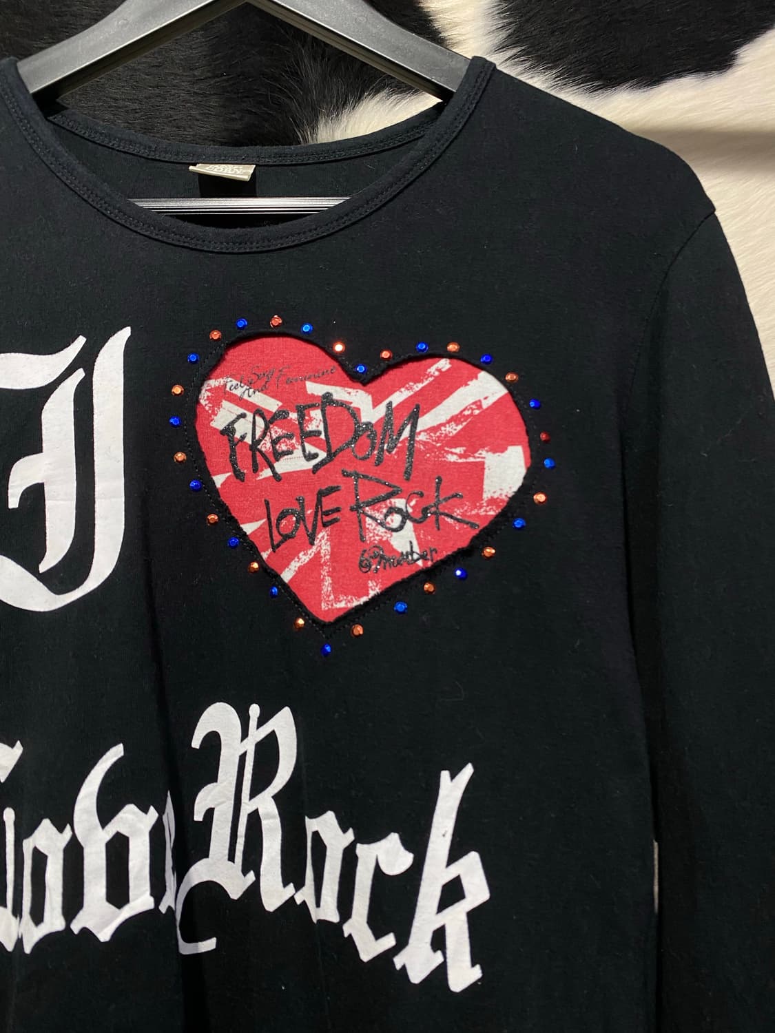 Corn flake 큐빅 디테일 락 롱슬리브 상품이미지4